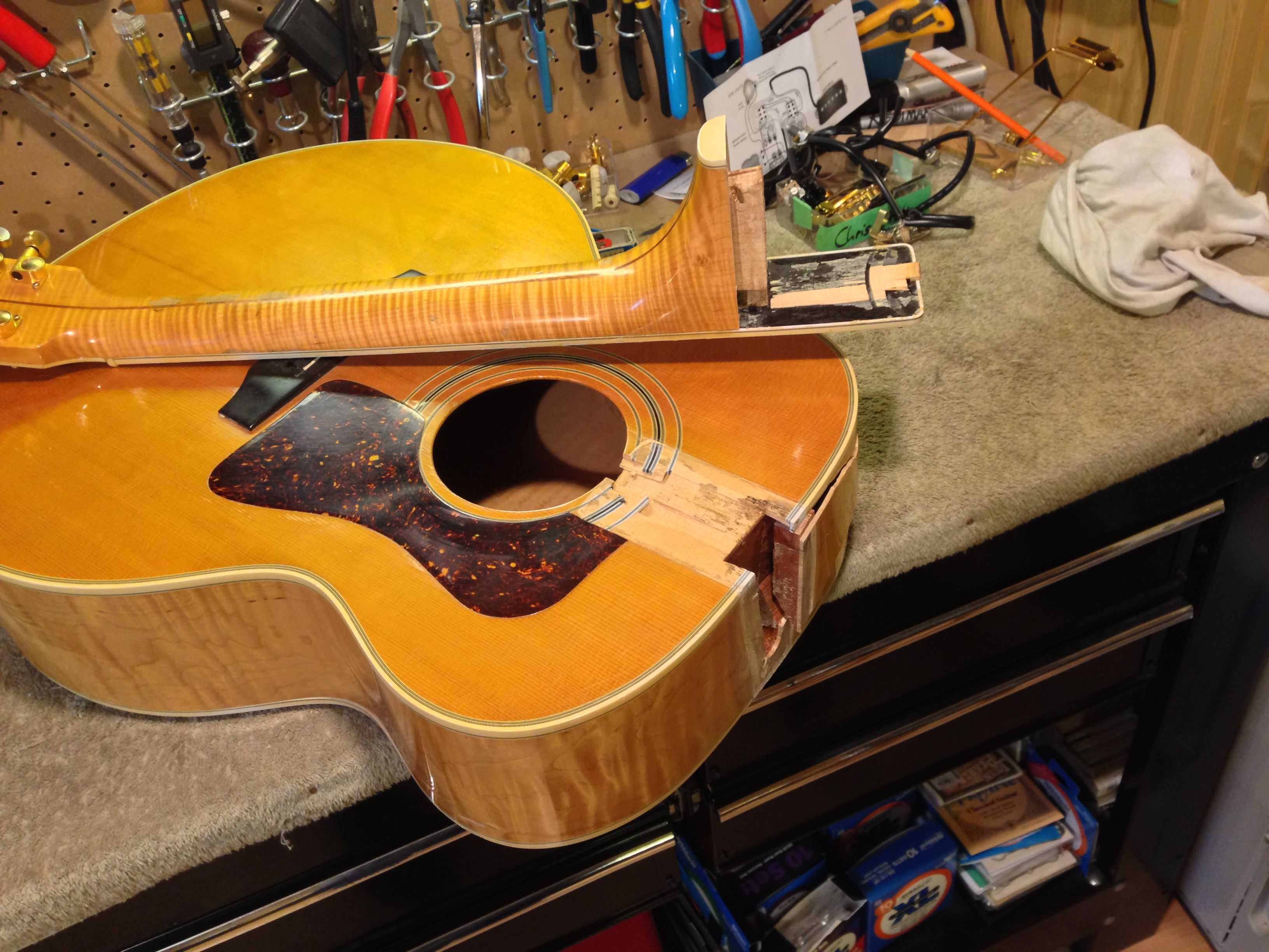neck reset on a Guild 12 string